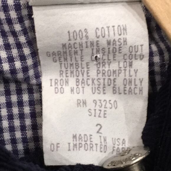 VTG Rags Land Girls Sz 2T Blue Corduroy Peacoat Jacket Made in USA - Picture 5 of 10